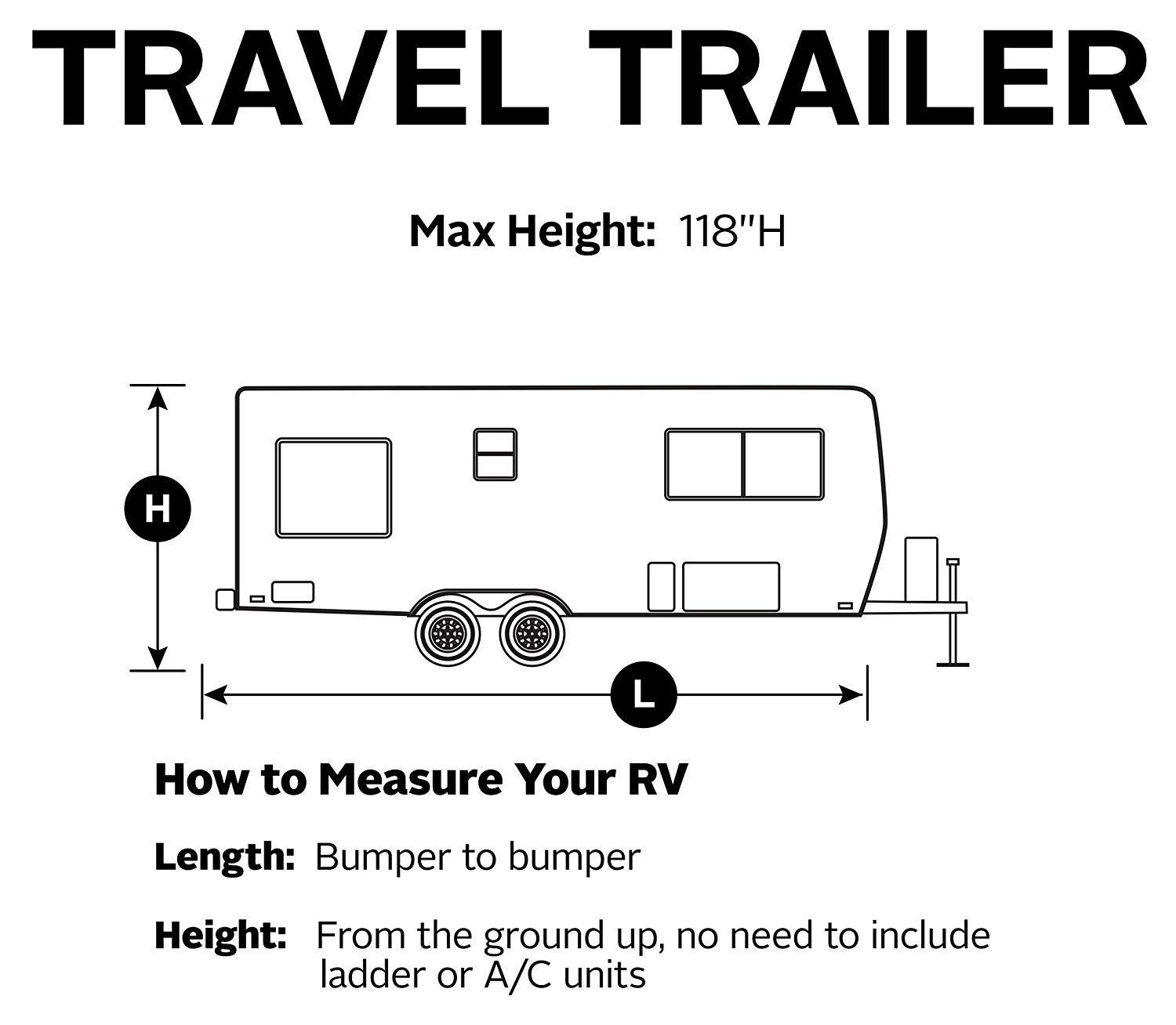 PolyPRO III Gray and White Travel Trailer Cover with UV Protection