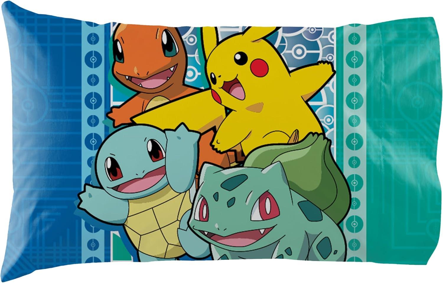 Pokemon "First Starters" Twin Bed in a Bag Bedding Set- Comes with Comforter, Pillowcases and Sheets