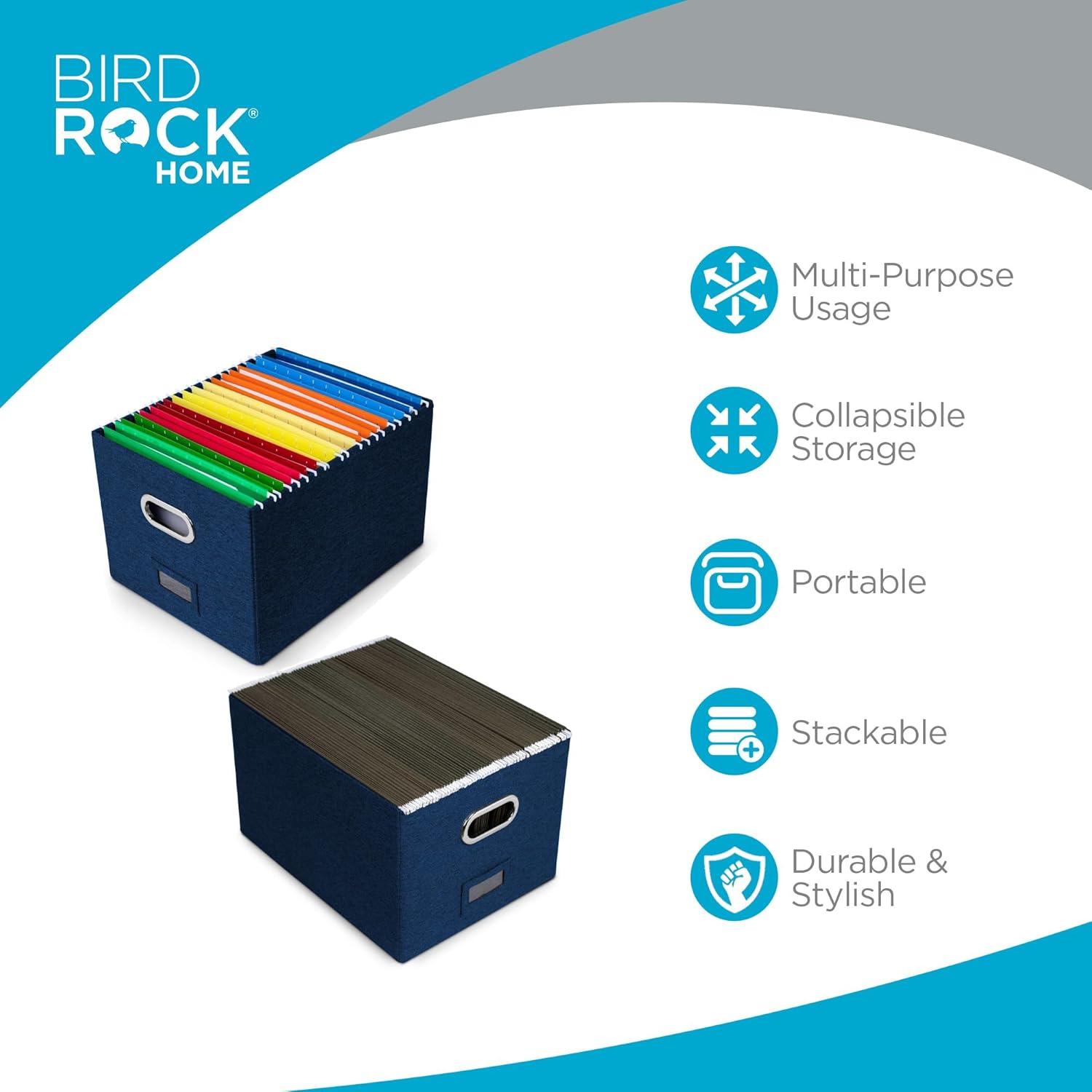 BirdRock Home Internet's Best Collapsible File Storage Fabric Box & Reviews | Wayfair