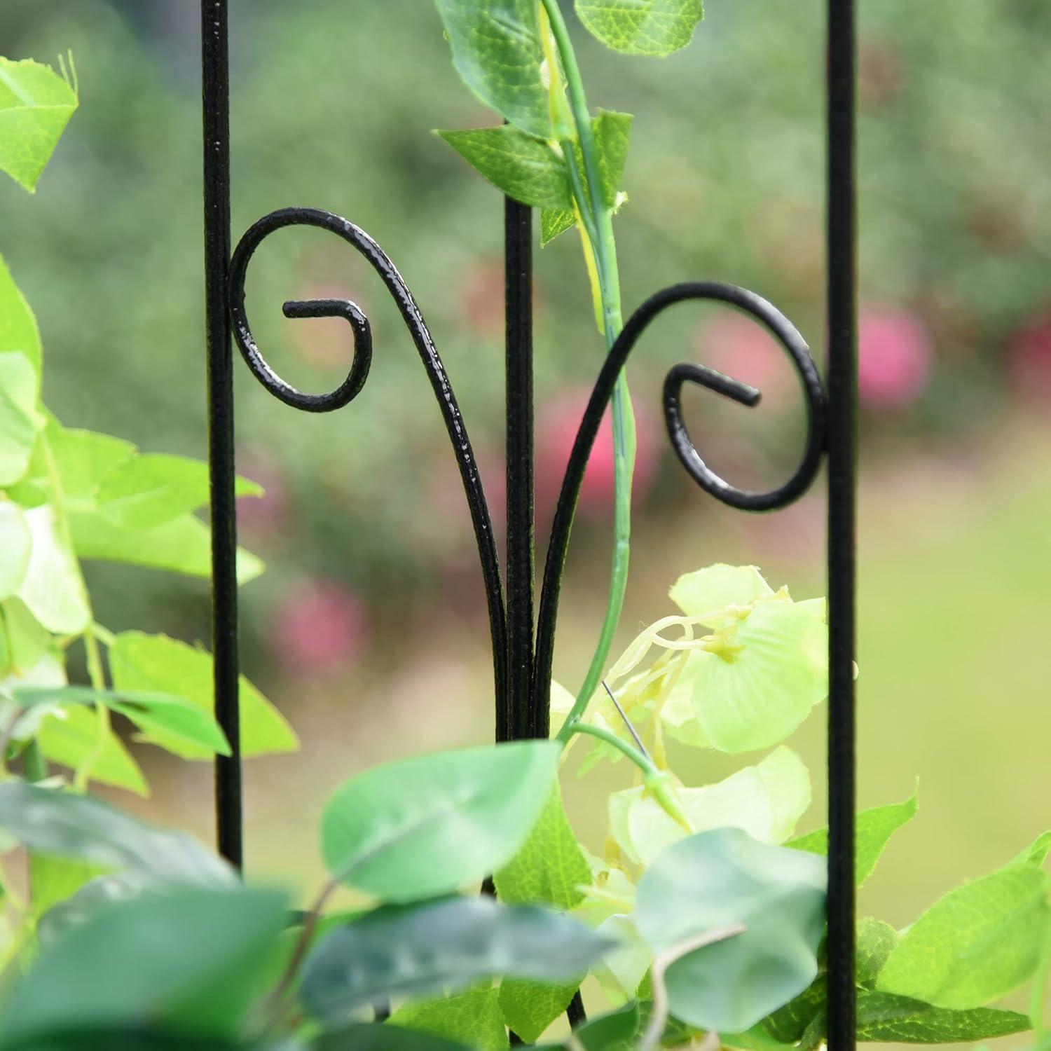 78.75'' W x 19.75'' D Steel Arbor with Gate in Black