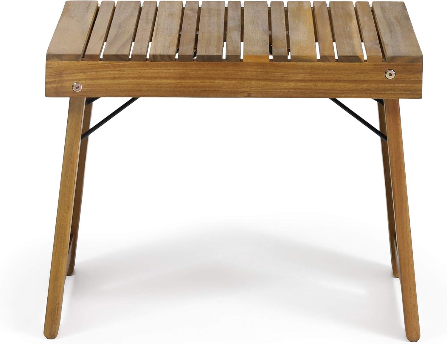 Kyoto Acacia Wood Folding Side Table - Teak - Christopher Knight Home