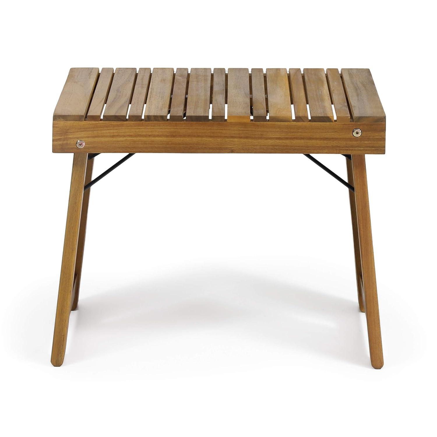 Kyoto Acacia Wood Folding Side Table - Teak - Christopher Knight Home