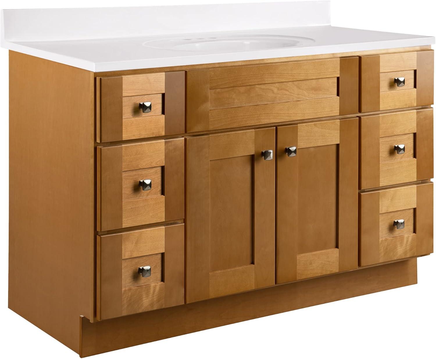 Brookings 48 Inch Bathroom Vanity, Ready to Assemble