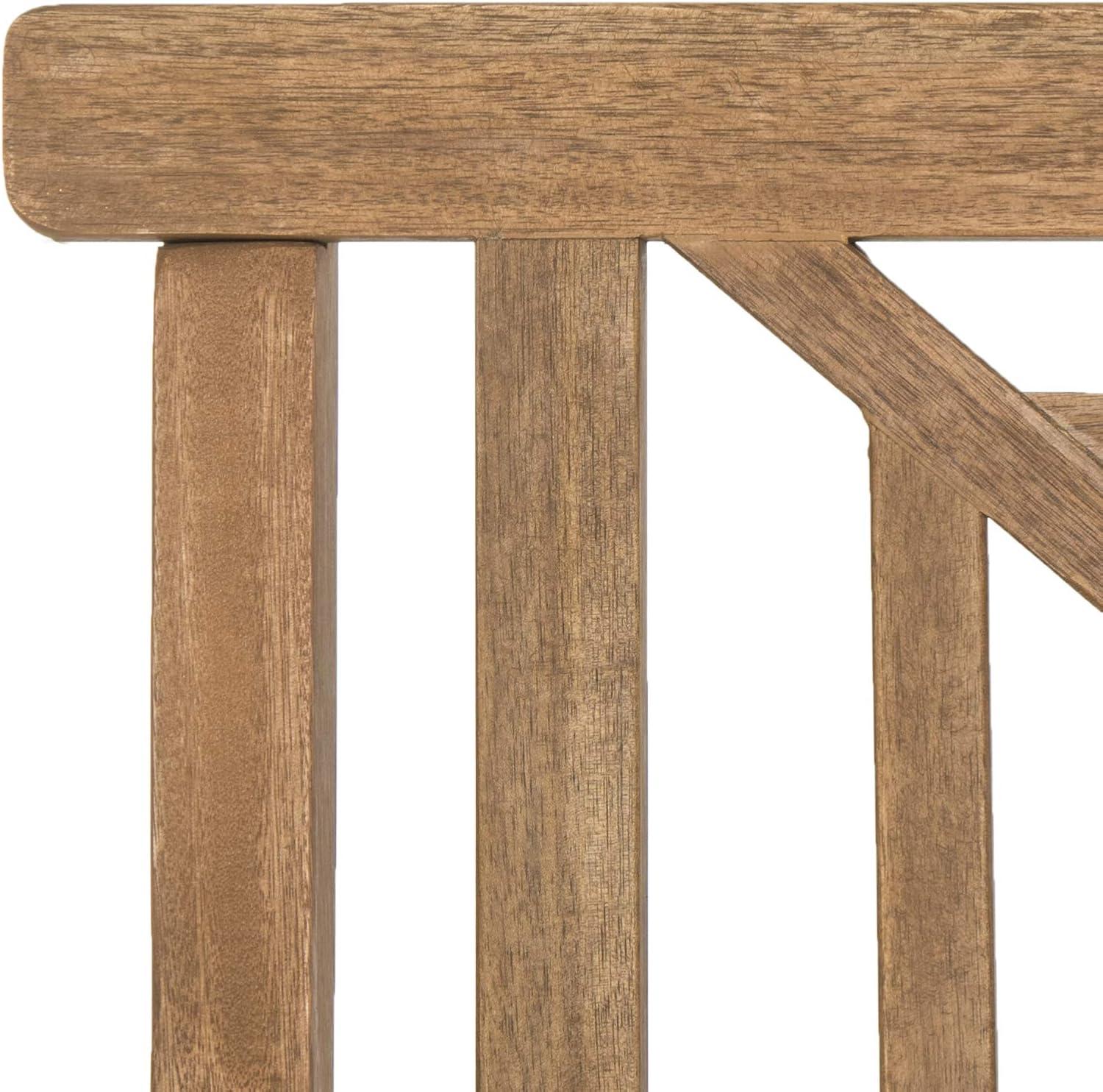 Del Mar 3 Seat Bench - Outdoor - PAT6737 - Natural/Beige - Safavieh