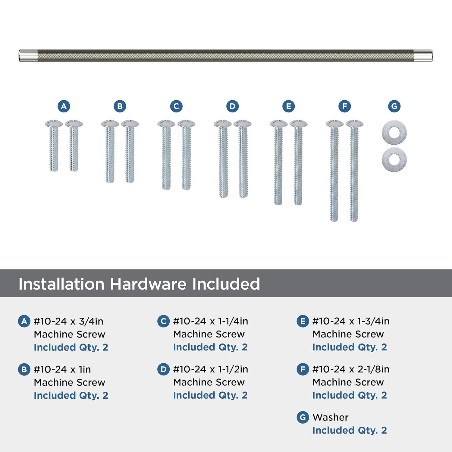 Amerock Esquire 24 inch (610mm) Center-to-Center Polished Nickel/Gunmetal Appliance Pull