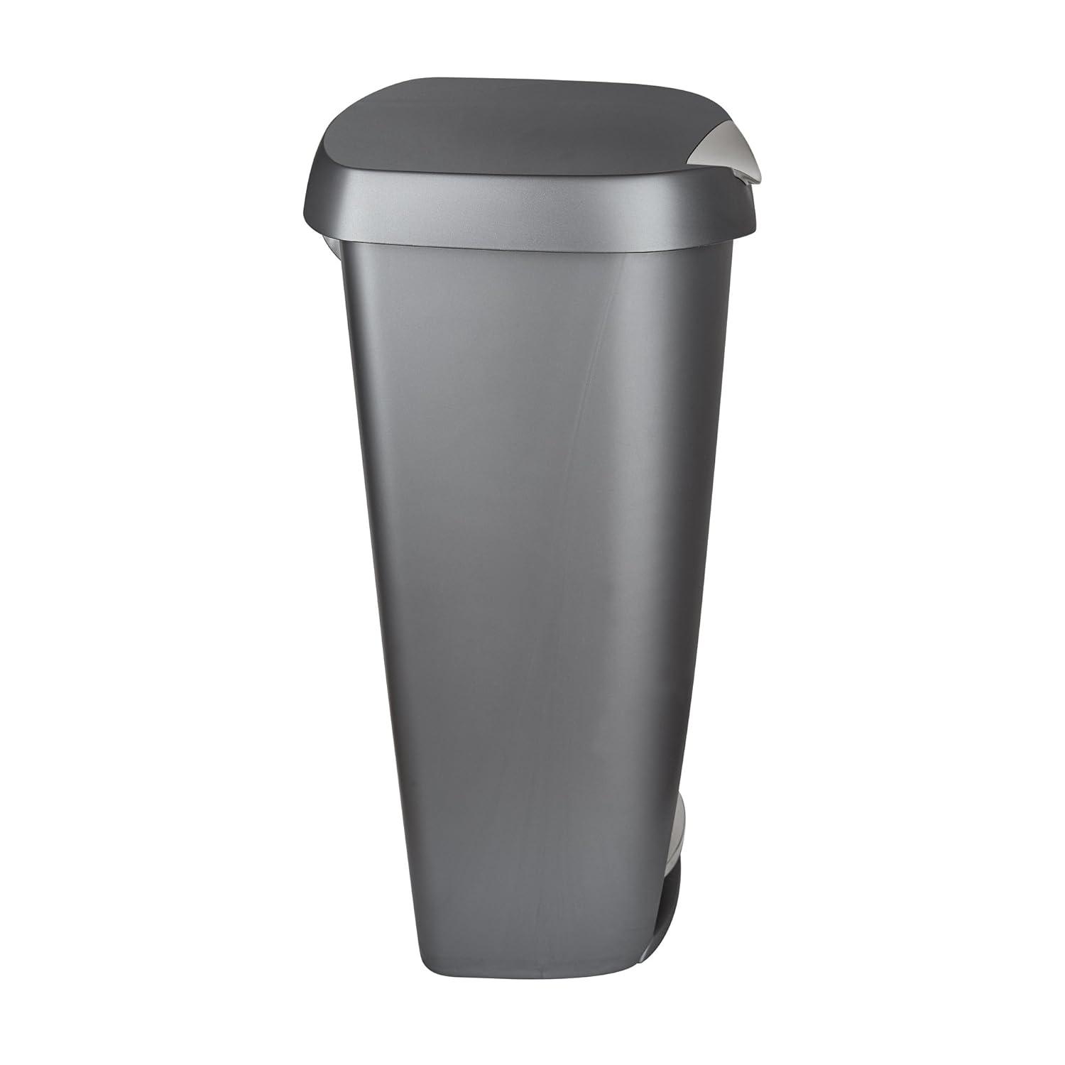 Umbra 13gal Brim Step Trash Can Nickel