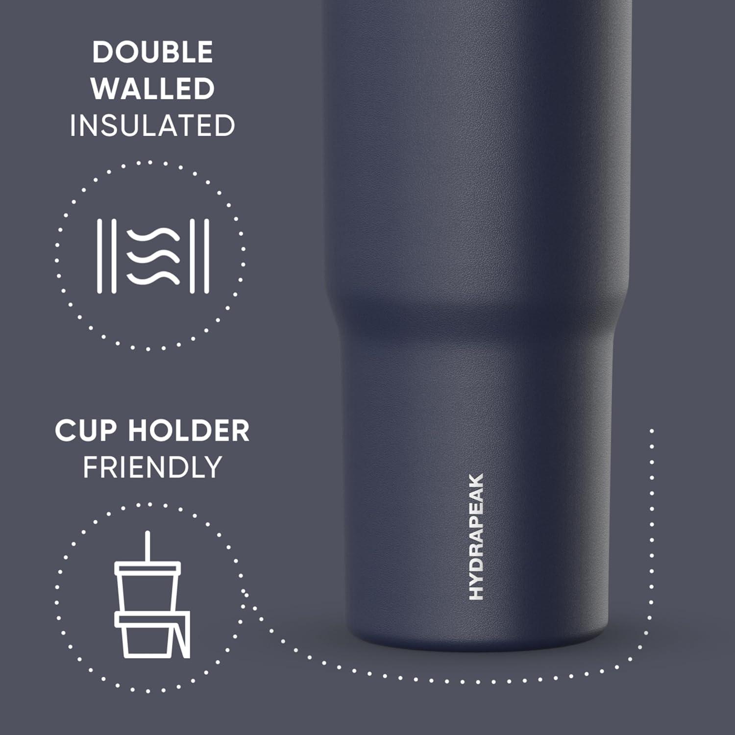 Hydrapeak Nomad 32 Oz Stainless Steel Double Vacuum Insulated Tumbler With Carrying Handle And Leakproof Sip Lid