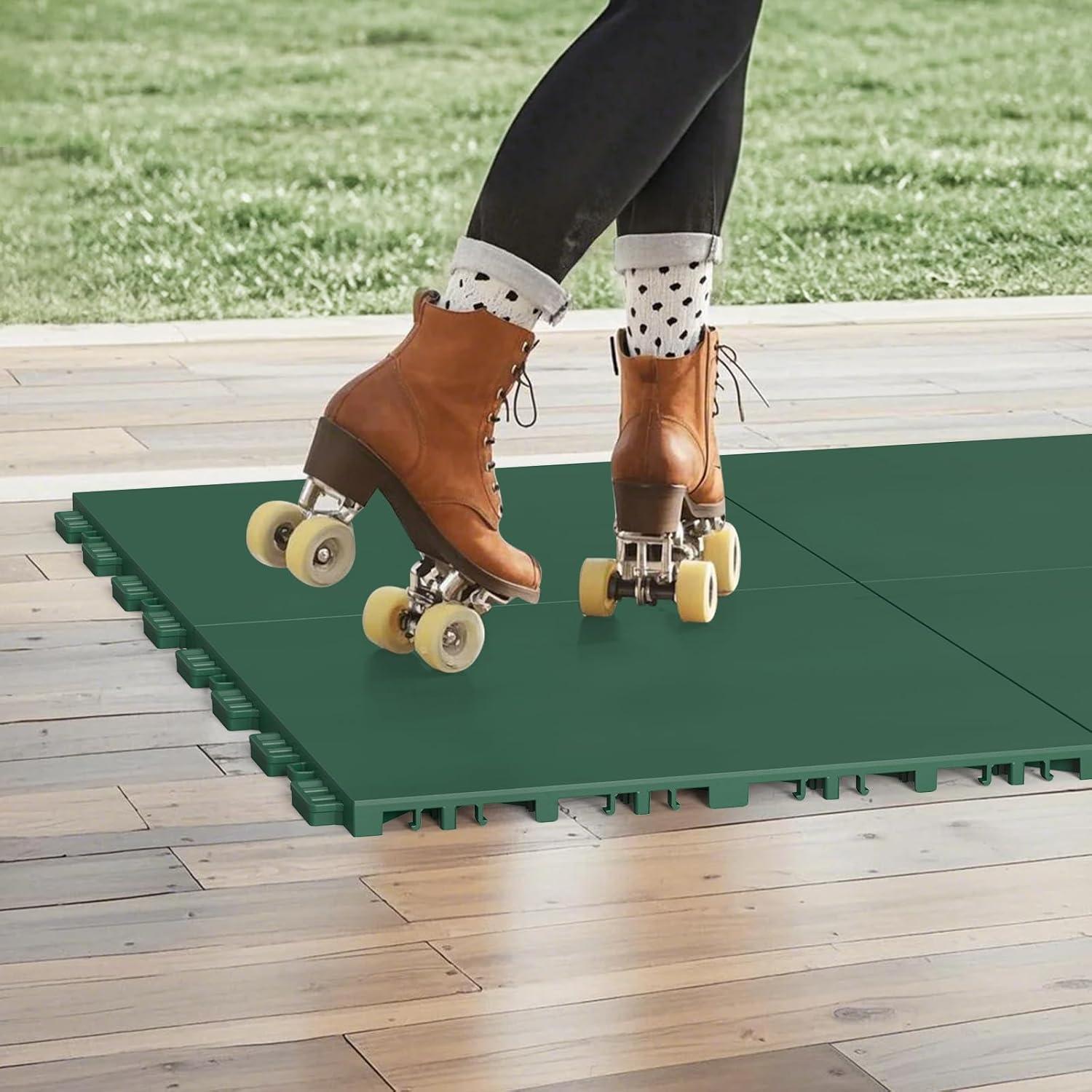 Green Interlocking Waterproof Outdoor Sports Floor Tiles