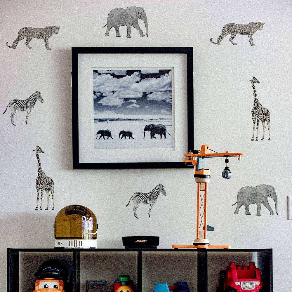 Safari Animals Multicolor Peel and Stick Wall Decals