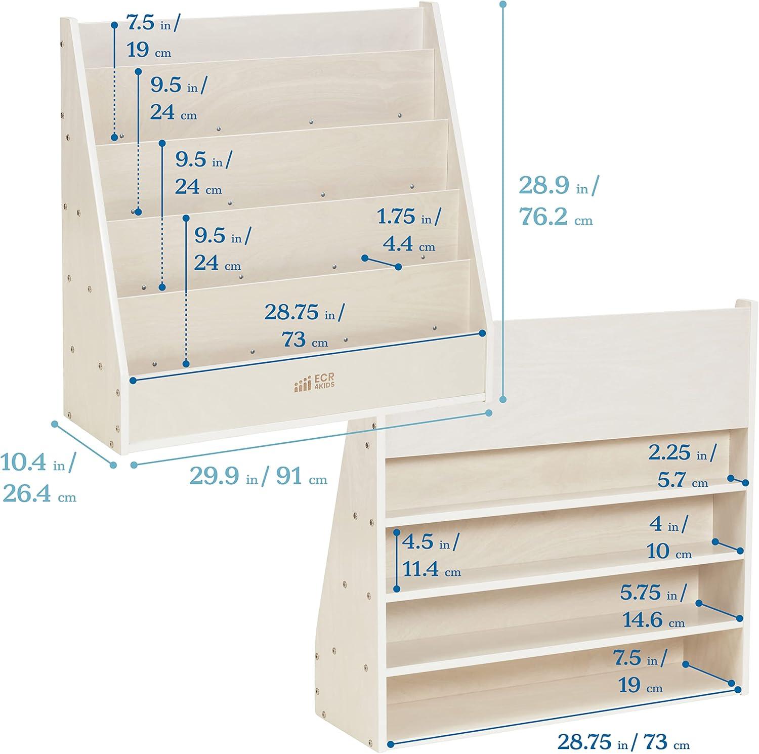 ECR4Kids ECR4Kids Streamline Single-Sided Book Display with Storage