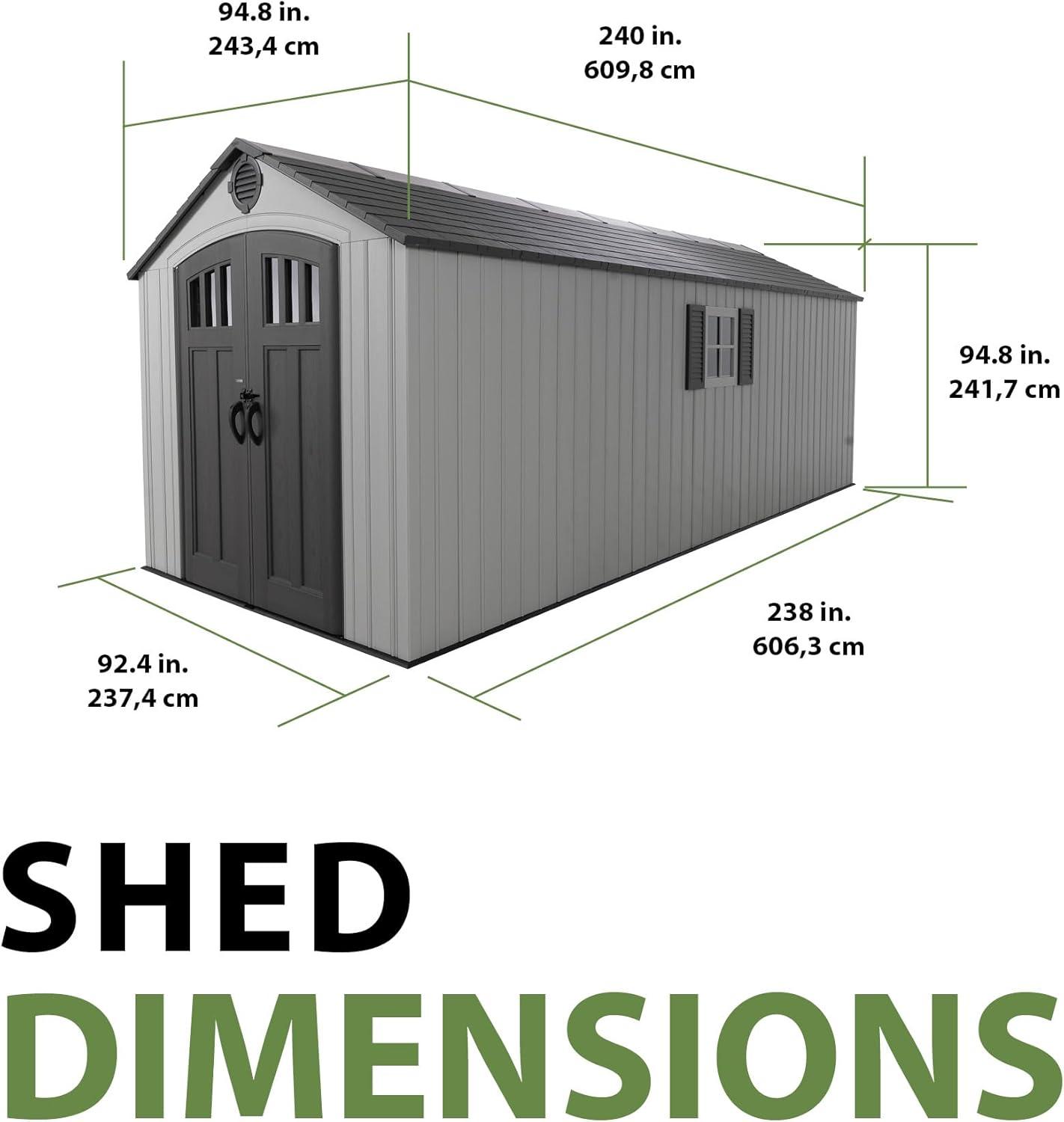 Lifetime 8-ft X 20-ft Outdoor Storage Shed