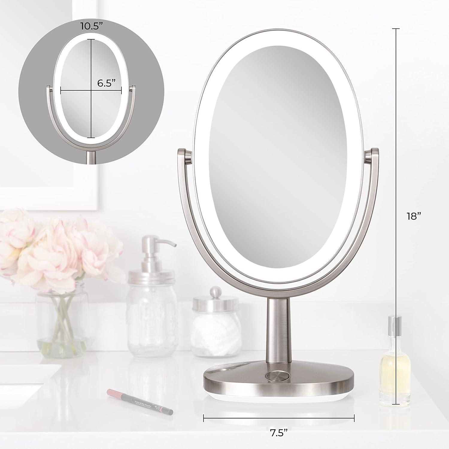 Zadro Newport LED Lighted Makeup Mirrors w/ Magnification & Touch Pad
