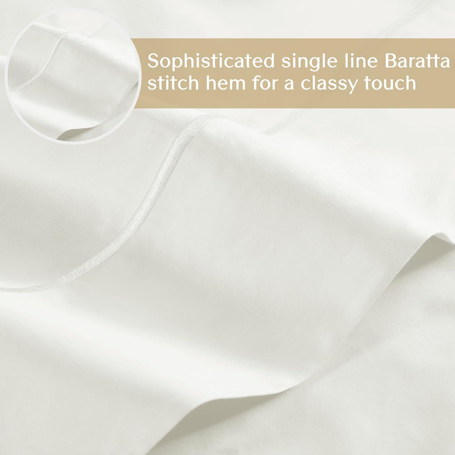 Croscill Luxury Egyptian 500TC Cotton Sheet Set in White Queen