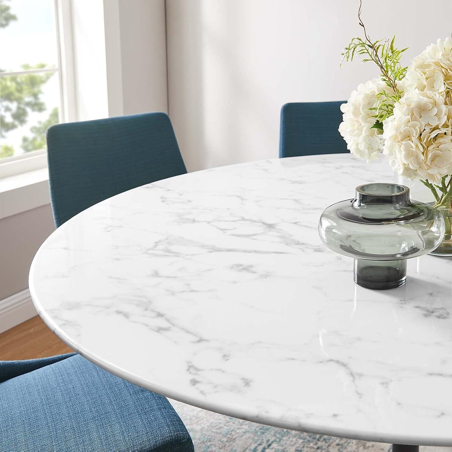 Lippa Oval Artificial Marble Dining Table by Modway