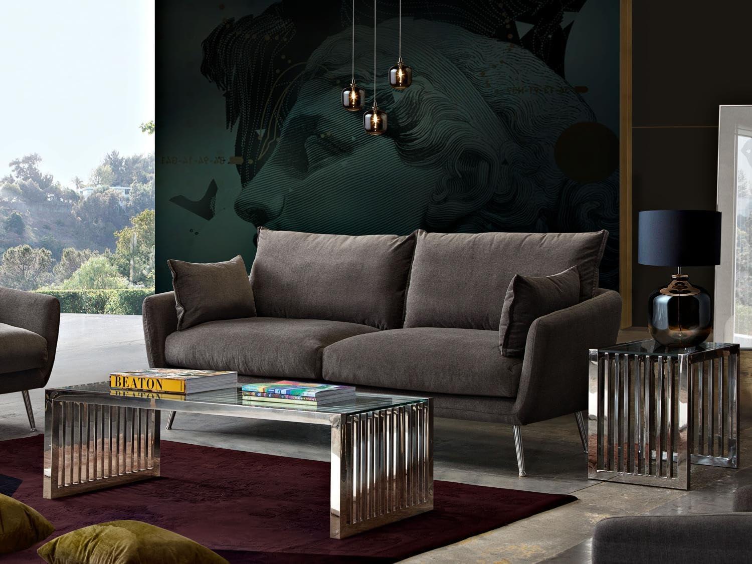 Diamond Sofa Soho Glass Top Single Coffee Table