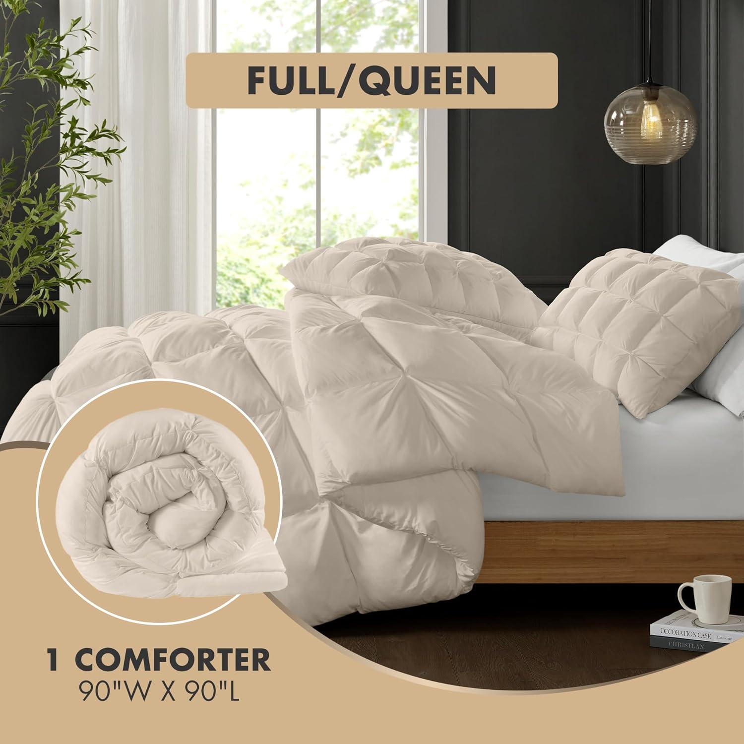 Madison Park Stay Puffed Overfilled Down Alternative Comforter Tan