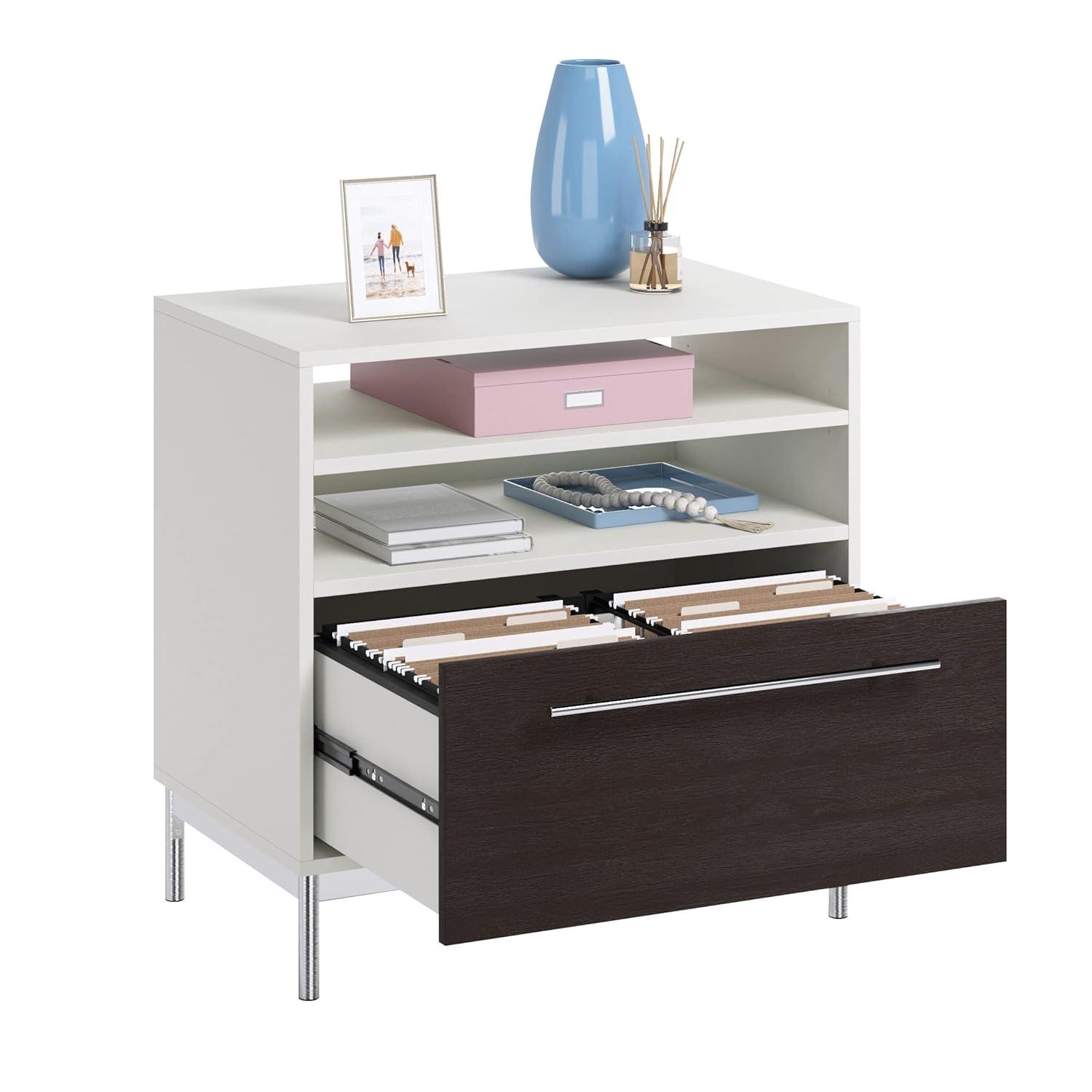 Sauder Vista Key Engineered Wood Lateral File Cabinet in Pearl Oak/Misted Elm