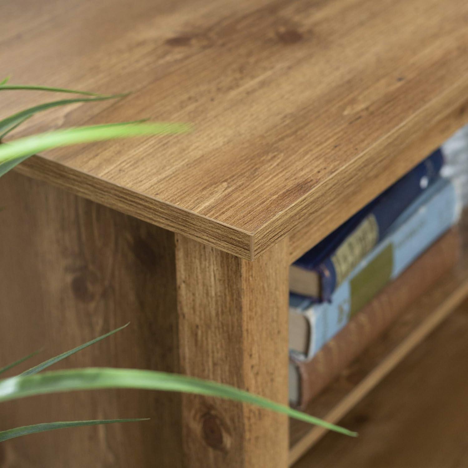 Barnwood 70" Rustic MDF TV Stand with Adjustable Shelves