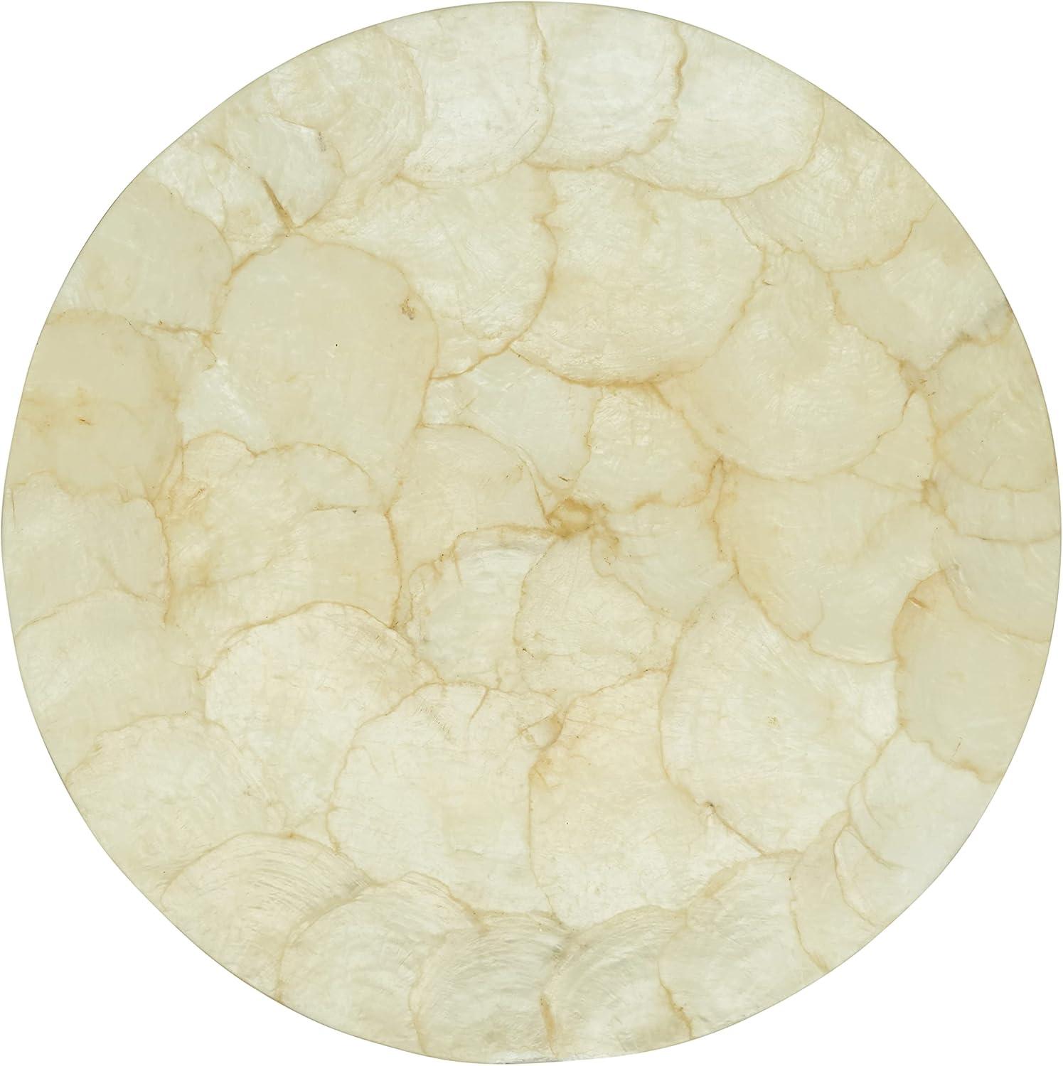 Talaria 50% Capiz Shell - 50% Resin No Pattern Round Placemat