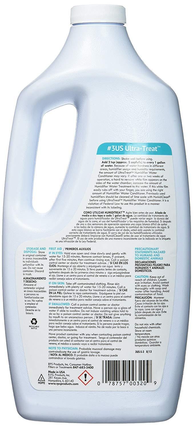 BestAir® 3US Ultra-Treat Ultrasonic/Vaporizer Water Treatment for Humidifiers, 32oz, White