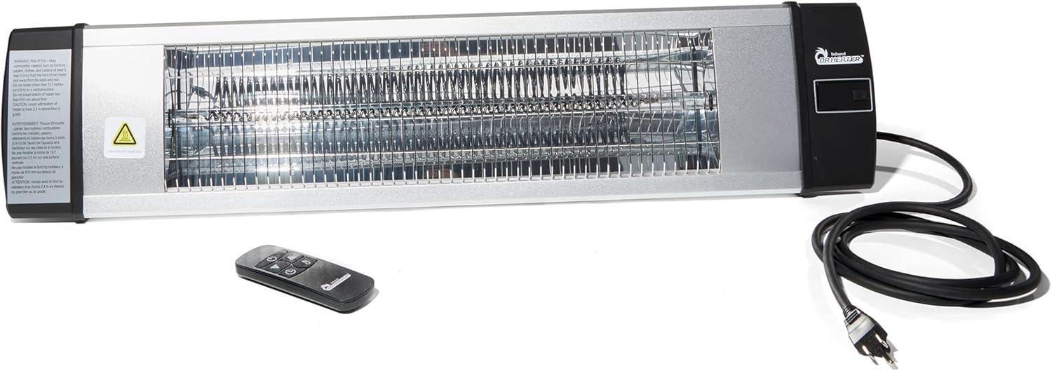 Dr Infrared Heater Carbon Infrared Patio Heater, Indoor and Outdoor (120V / 1500W, Silver)