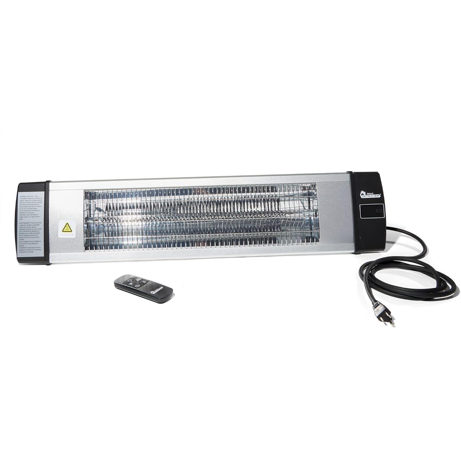 Dr Infrared Heater Carbon Infrared Patio Heater, Indoor and Outdoor (120V / 1500W, Silver)