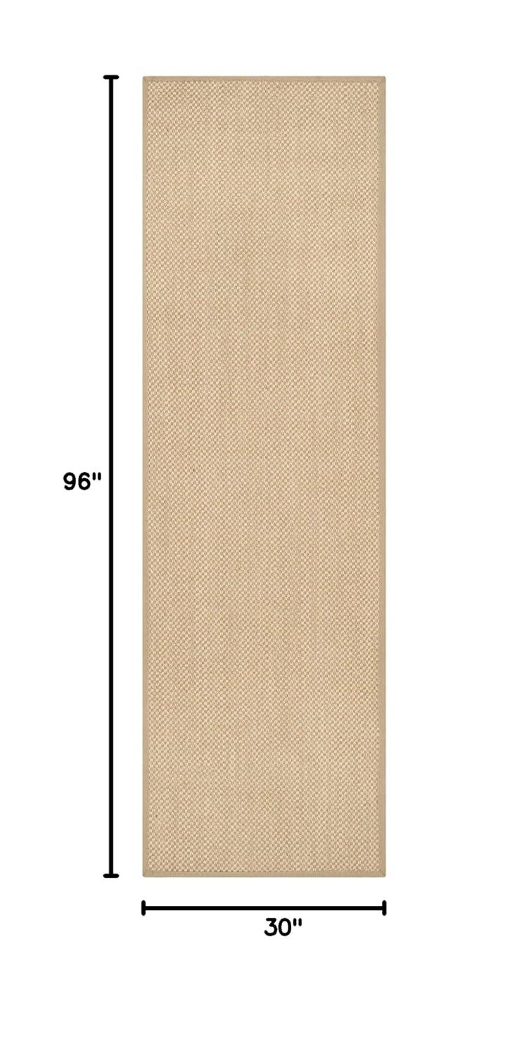 Natural Fiber NF141 Power Loomed Indoor Runner Rug - Maize/Linen - 2'6"x8' - Safavieh.