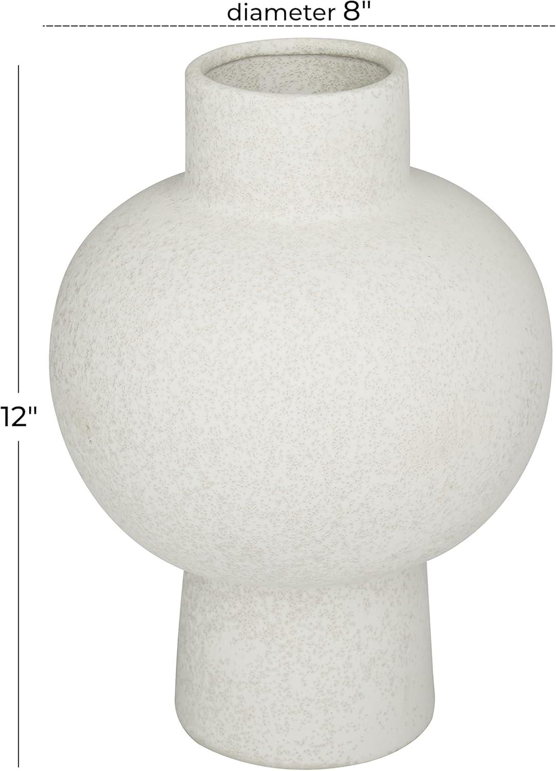 White Indoor / Outdoor Ceramic Table Vase