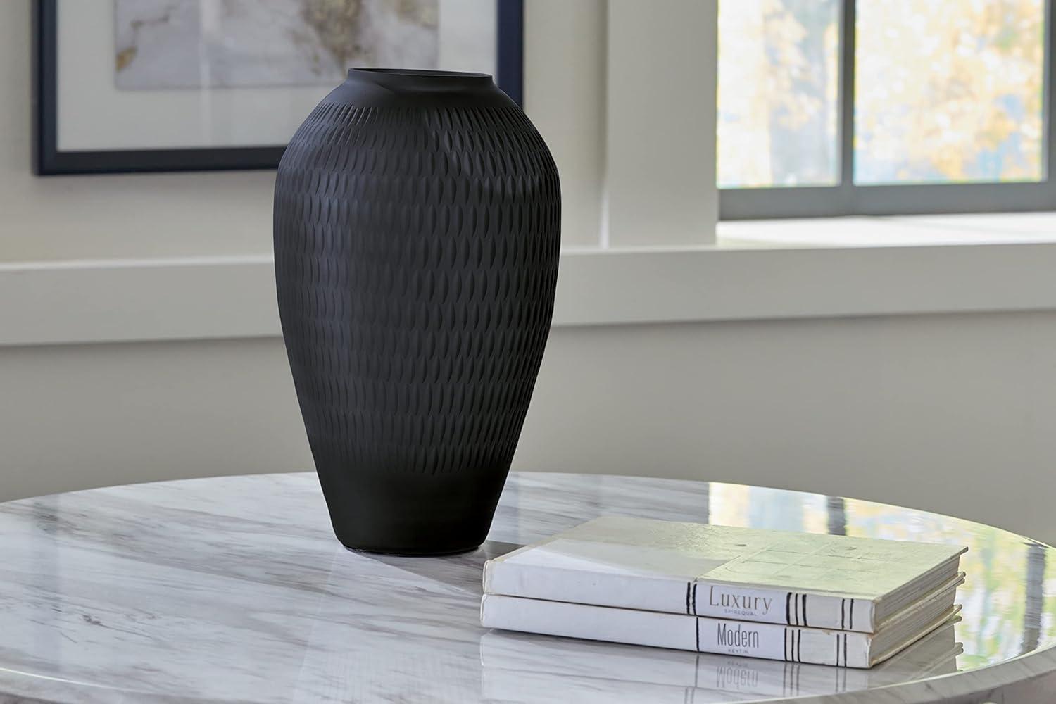 Signature Design by Ashley Contemporary Etney Vase  Slate