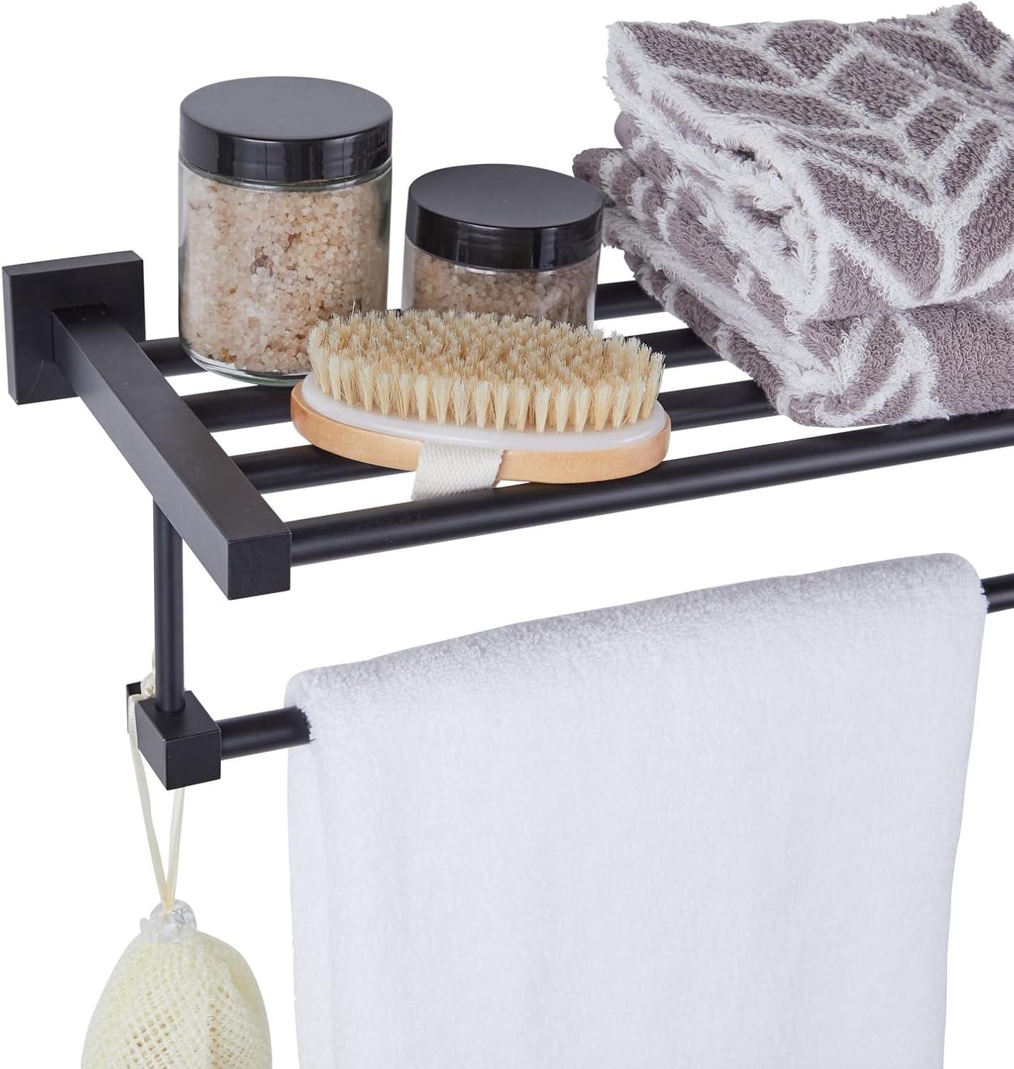 24" Bathroom Towel Rack Wall Mounted