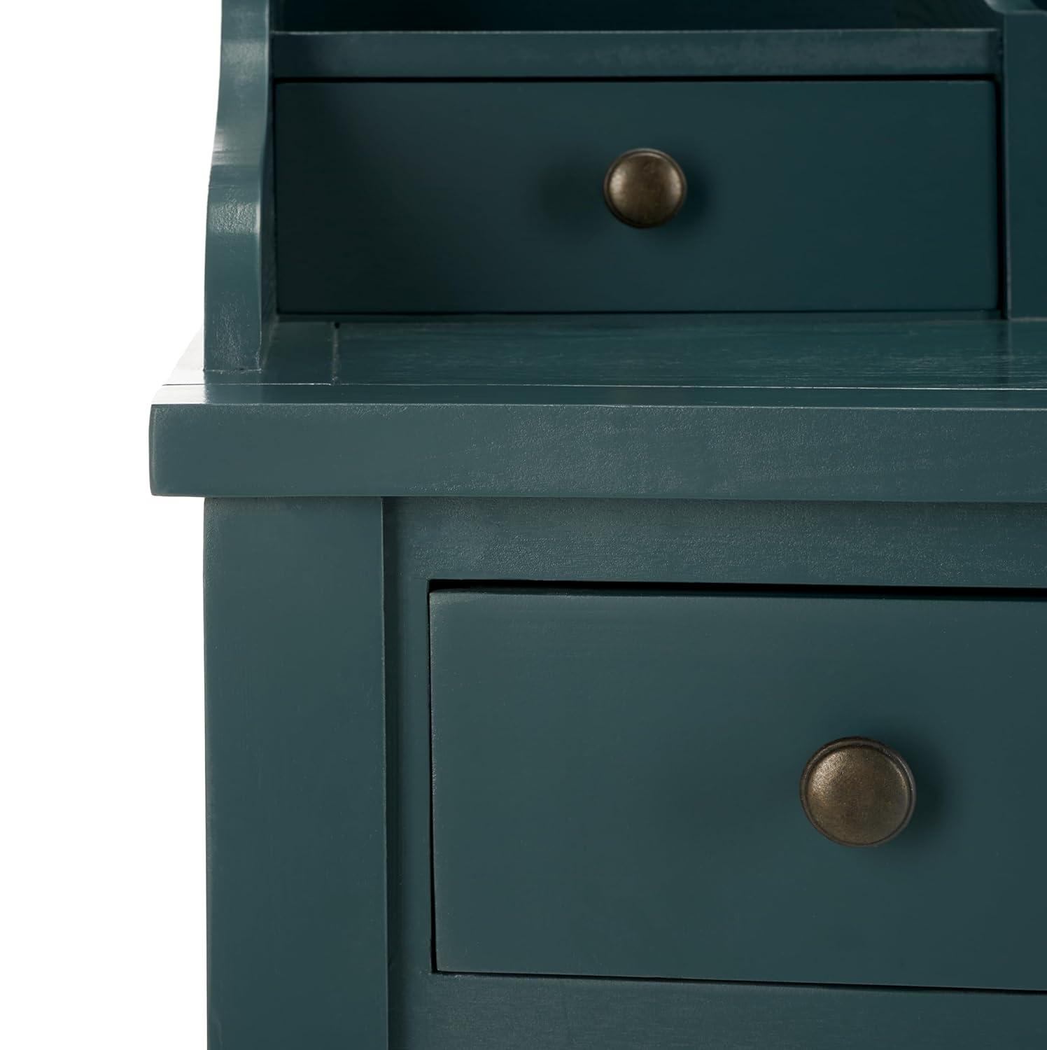 Landon Writing Desk - AMH6516 - Teal - Safavieh Couture