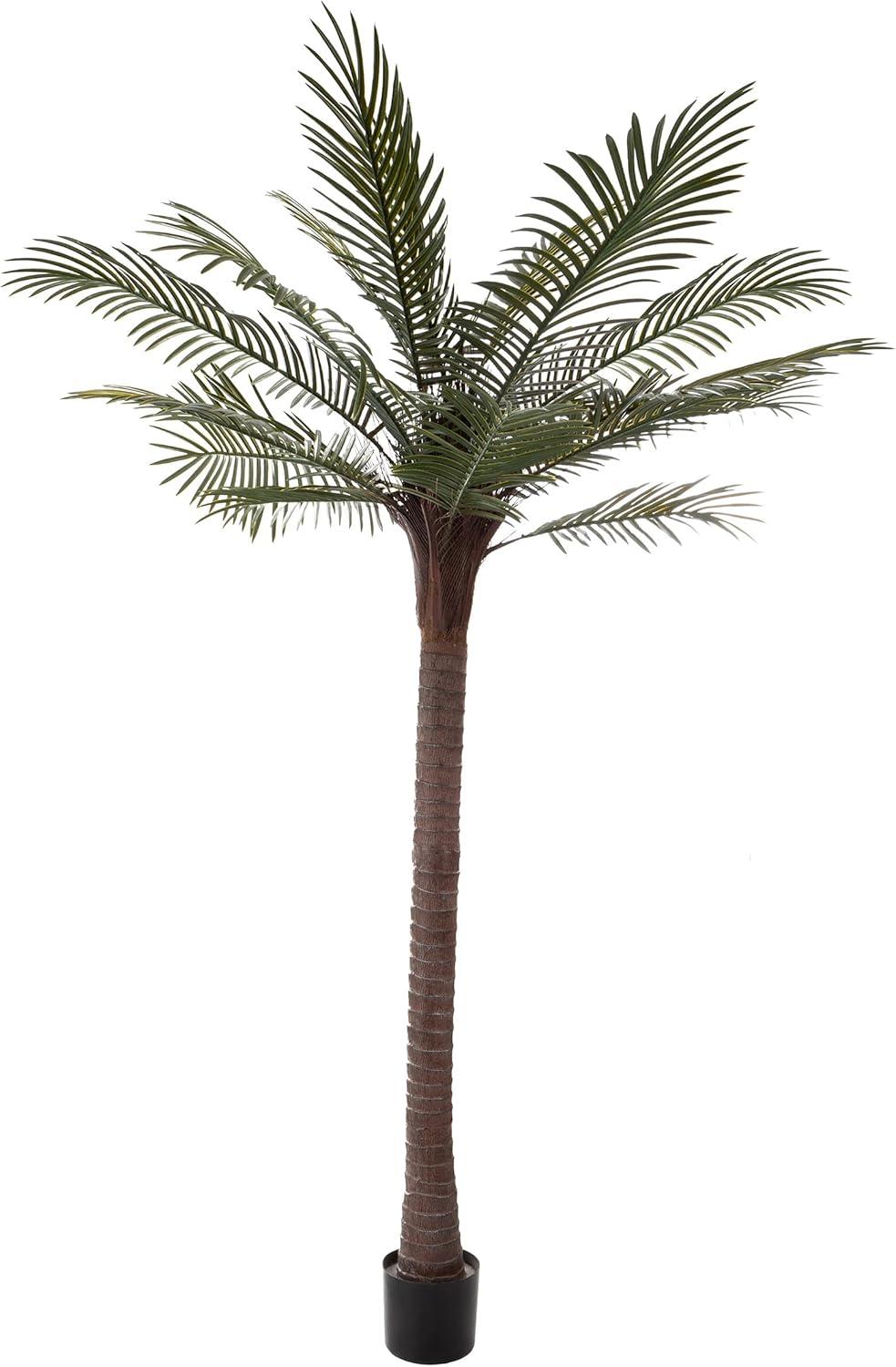 Pure Garden Artificial Palm Tree - Potted Faux Plant for Office or Home Decor - Realistic Greenery for Indoor or Outdoor Use