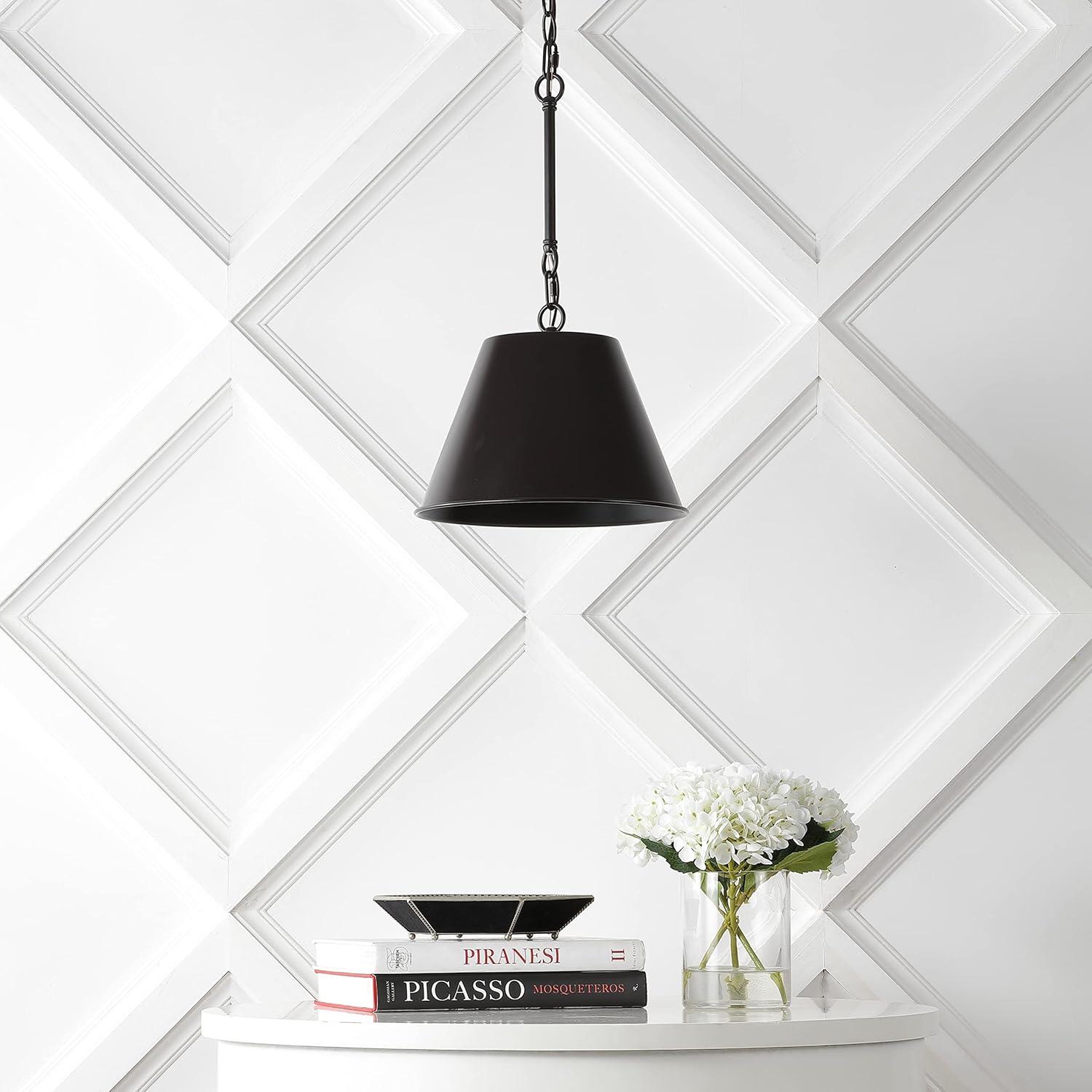 Henry 17.88" 1-Light Industrial Farmhouse Iron LED Pendant, Oil Rubbed Bronze