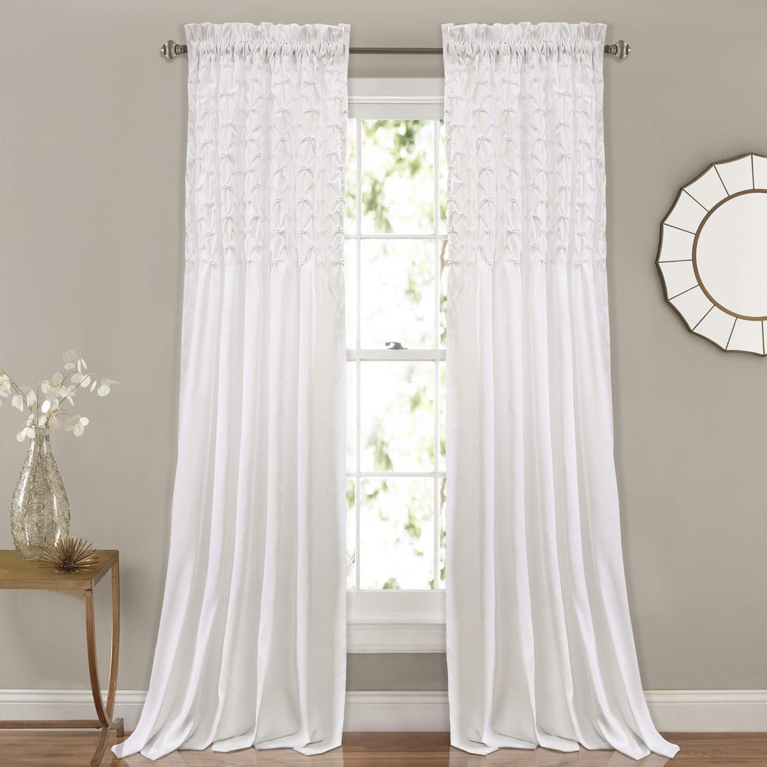 Torre & Tagus Bayview Polyester Semi Sheer Curtain Pair (Set of 2)