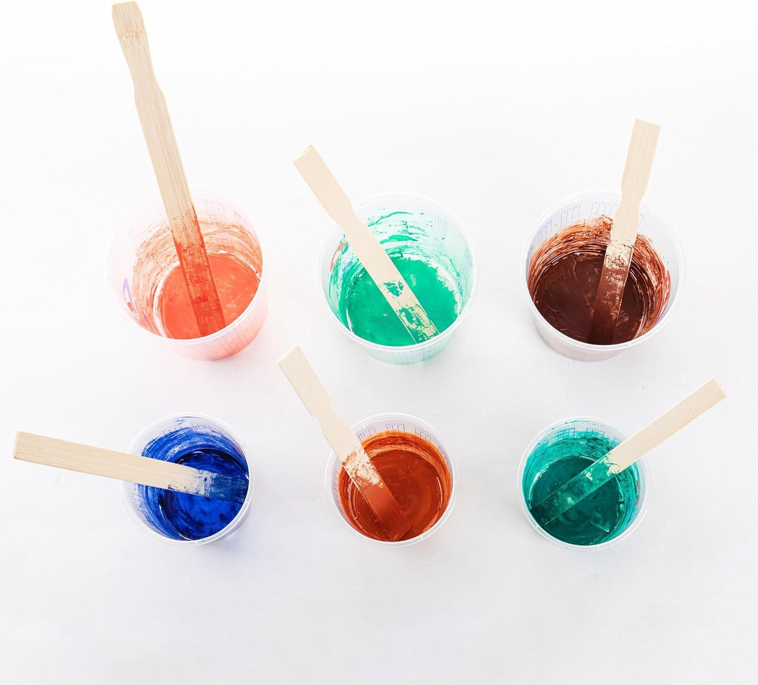 OULII Paint Mixing Stick Birch Wood For Construction 25Pcs 9.04X0.98X0.04in