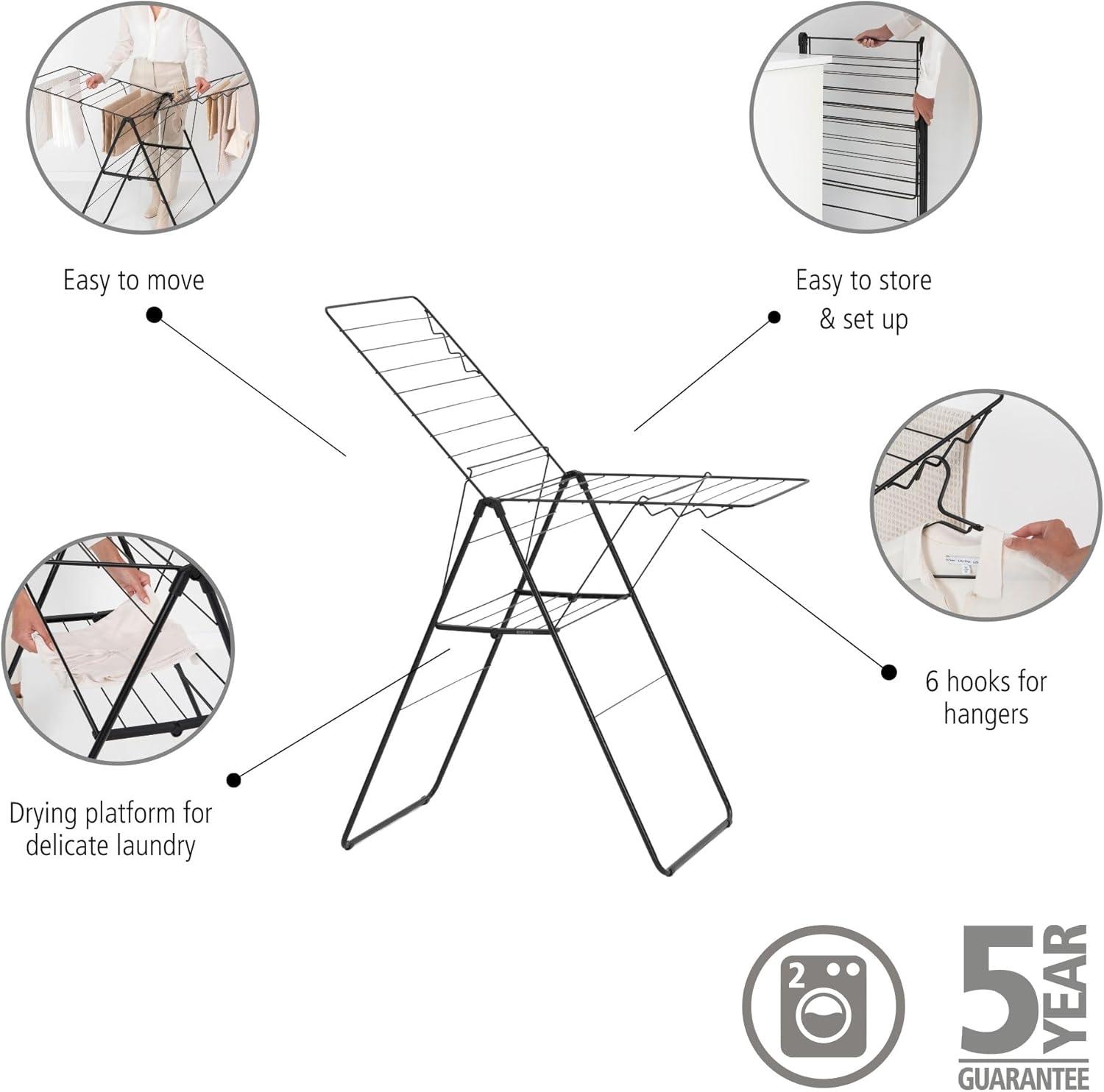 Brabantia HangOn Foldable Clothes Drying Rack - 66 Feet (20m)