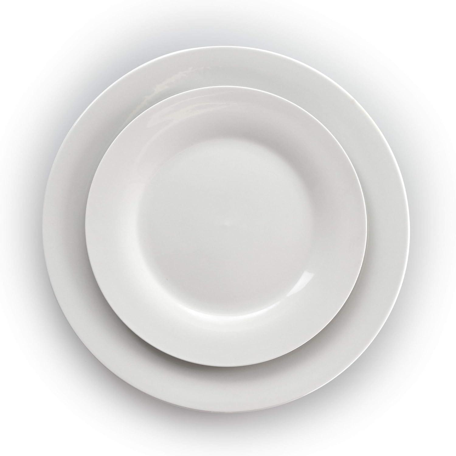 Elama Marshall 16 Piece Porcelain Dinnerware Set in White