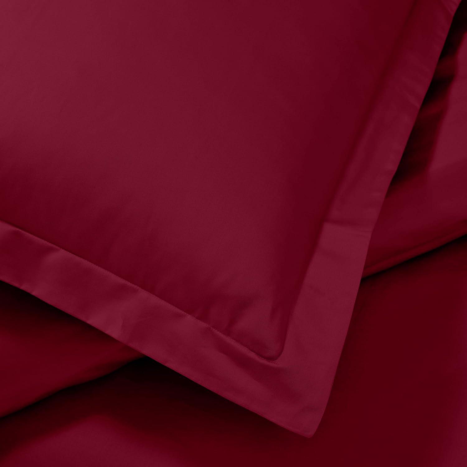 Superior Egyptian Cotton Duvet Cover Set, Full/ Queen, Burgundy