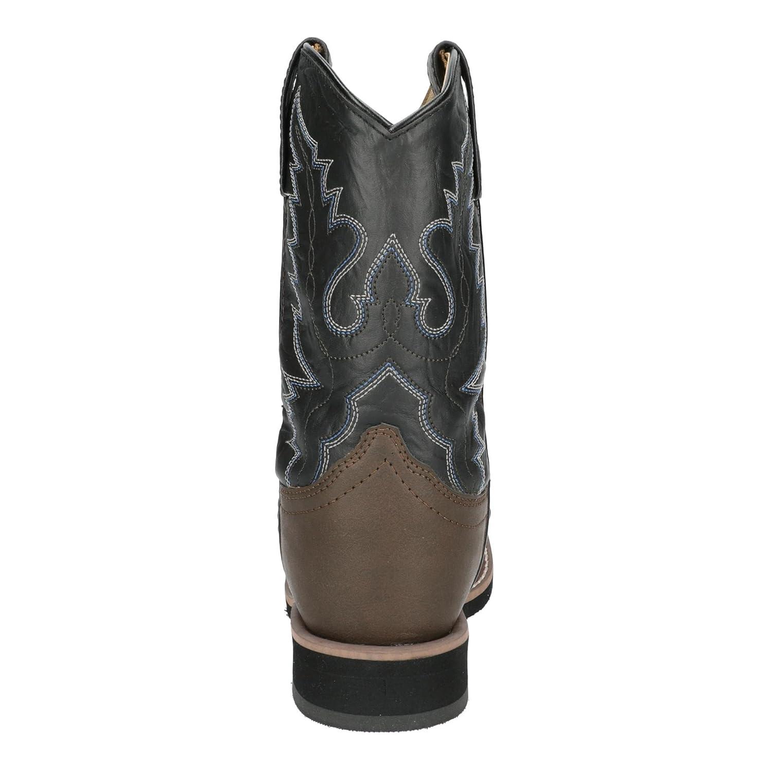 SMOKY MOUNTAIN BOOTS Kids Monterey Western Boots, Color: Brown/Black, Size: 6 (1575T-6R)