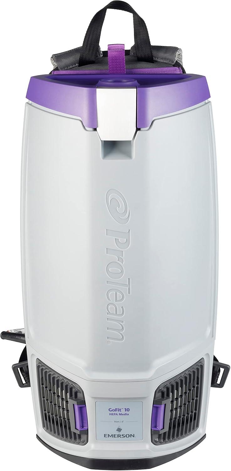 ProTeam Purple 10 Quart HEPA Commercial Backpack Vacuum Cleaner