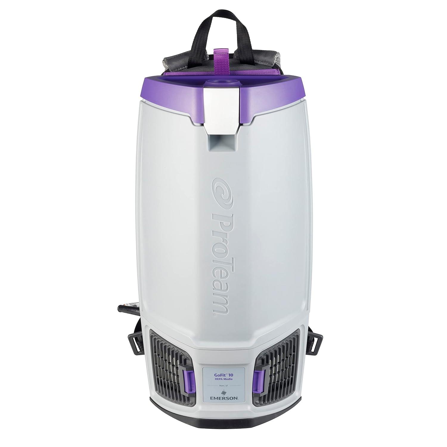 ProTeam GoFit 10 Commercial Backpack Vacuum with Xover Multi-Surface Telescoping Wand Tool Kit, 10 Quart, Corded