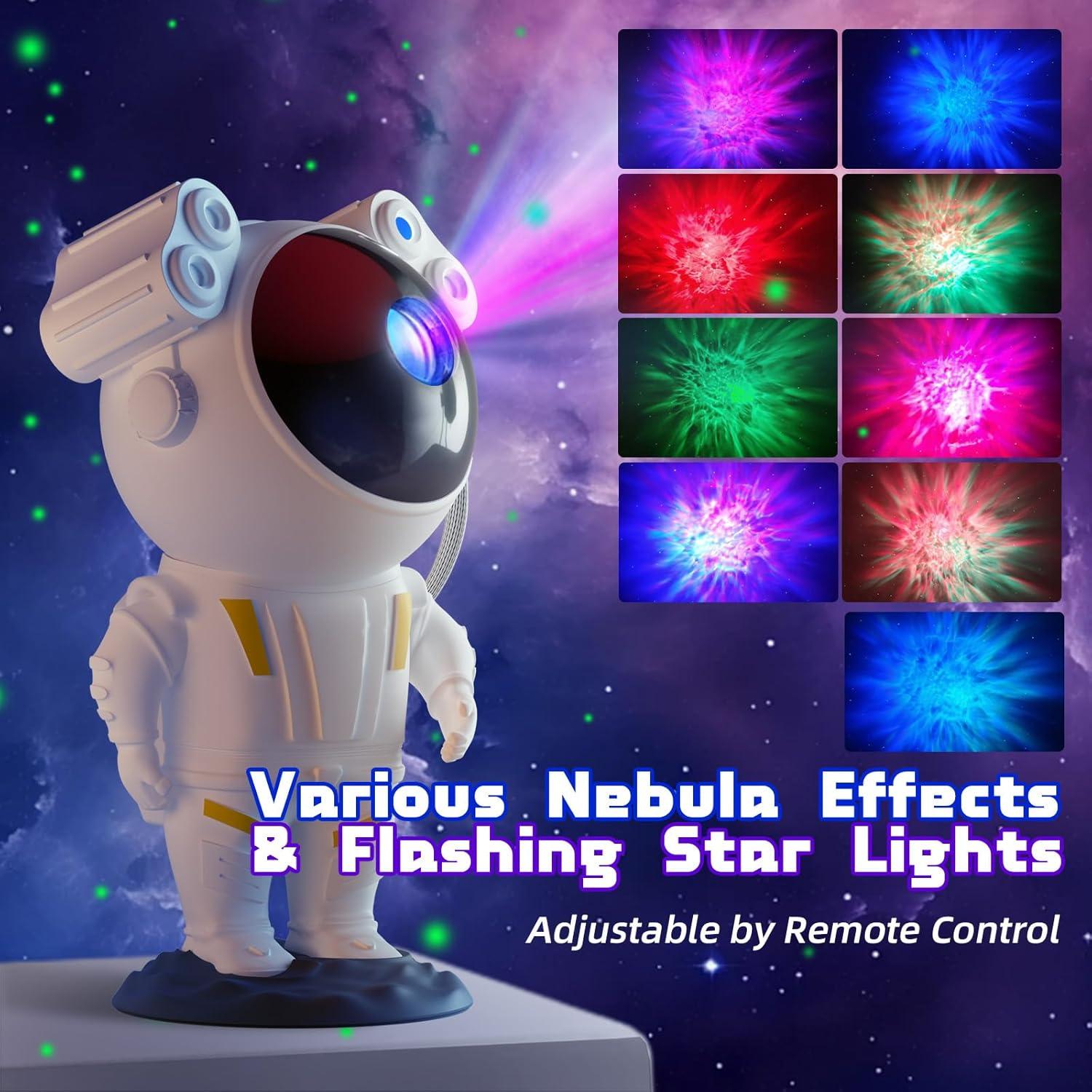 Galaxy Projector, Tiktok Astronaut Nebula Night Lights, Remote Control Timing and 360°Rotation Magnetic Head,Star Lights for Bedroom,Gaming Room Decor