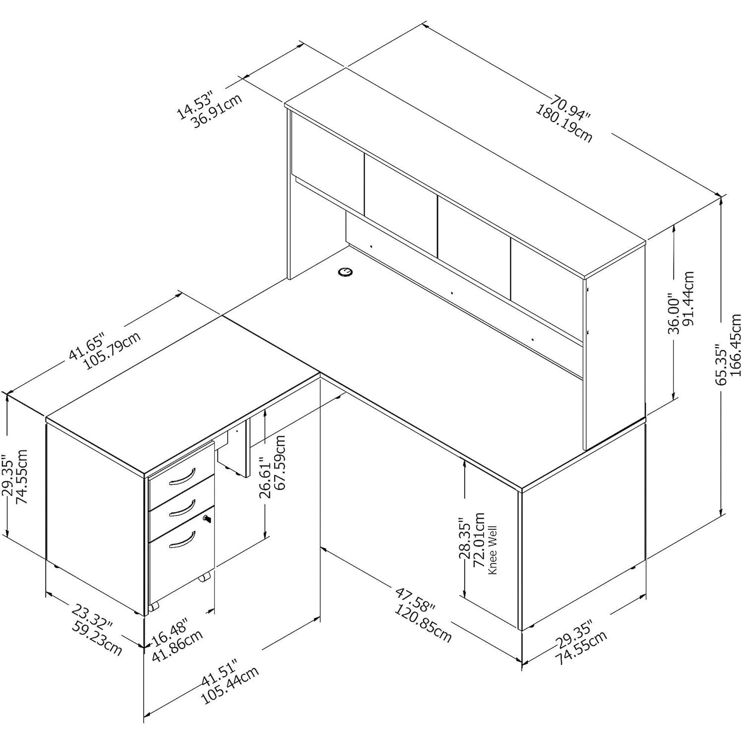 Bush Business Furniture Studio C L-Shaped Computer Desk