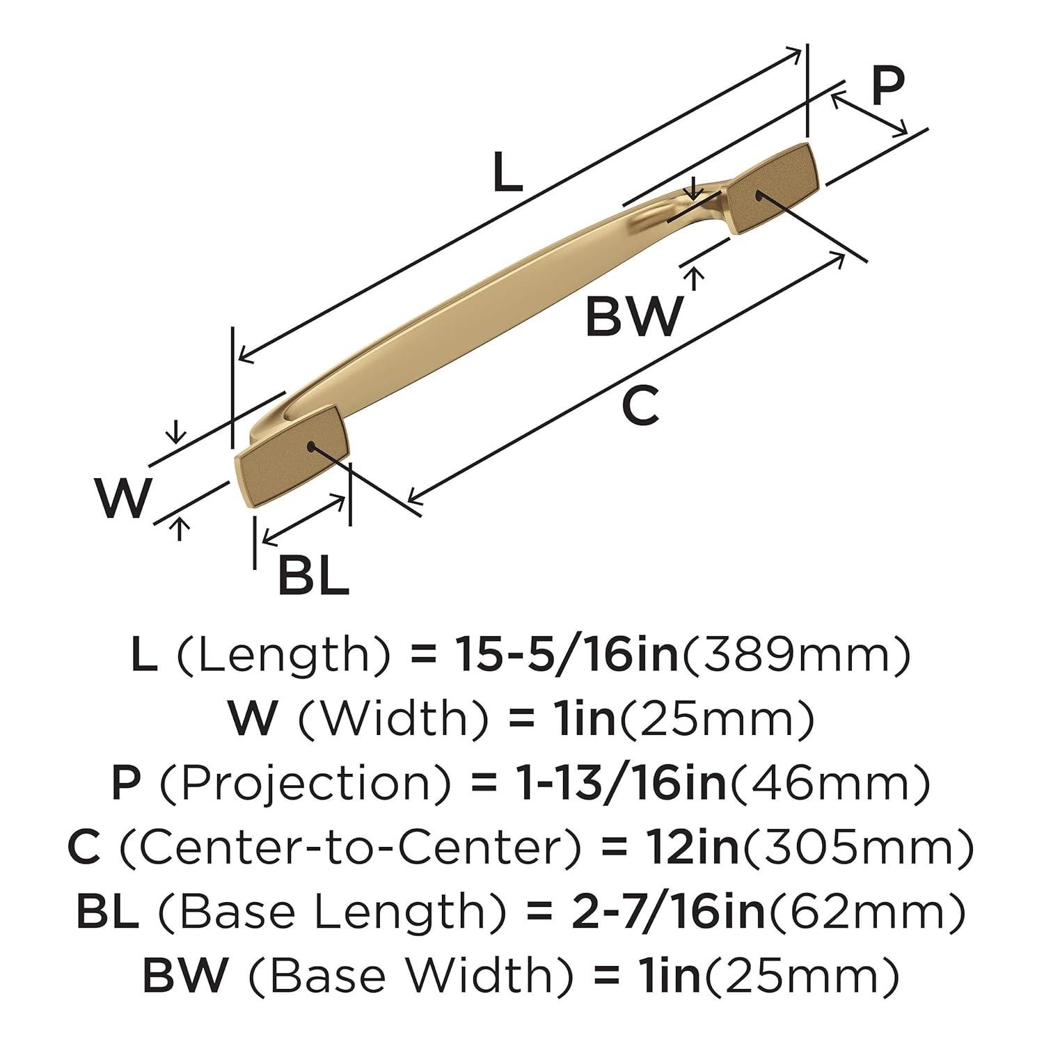 Amerock Highland Ridge 12 inch (305mm) Center-to-Center Champagne Bronze Appliance Pull