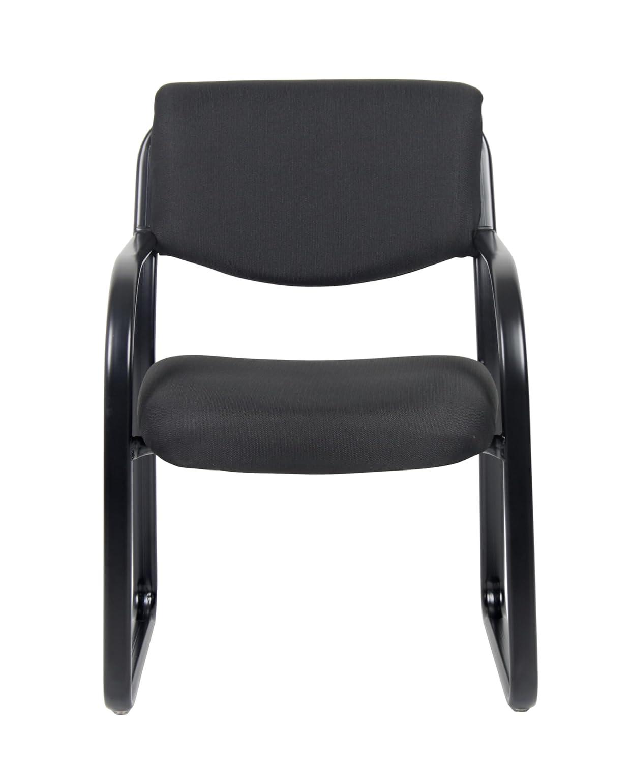 Fabric Sled Base Guest Chair with Arms, Sturdy Metal Frame - Boss Office Products