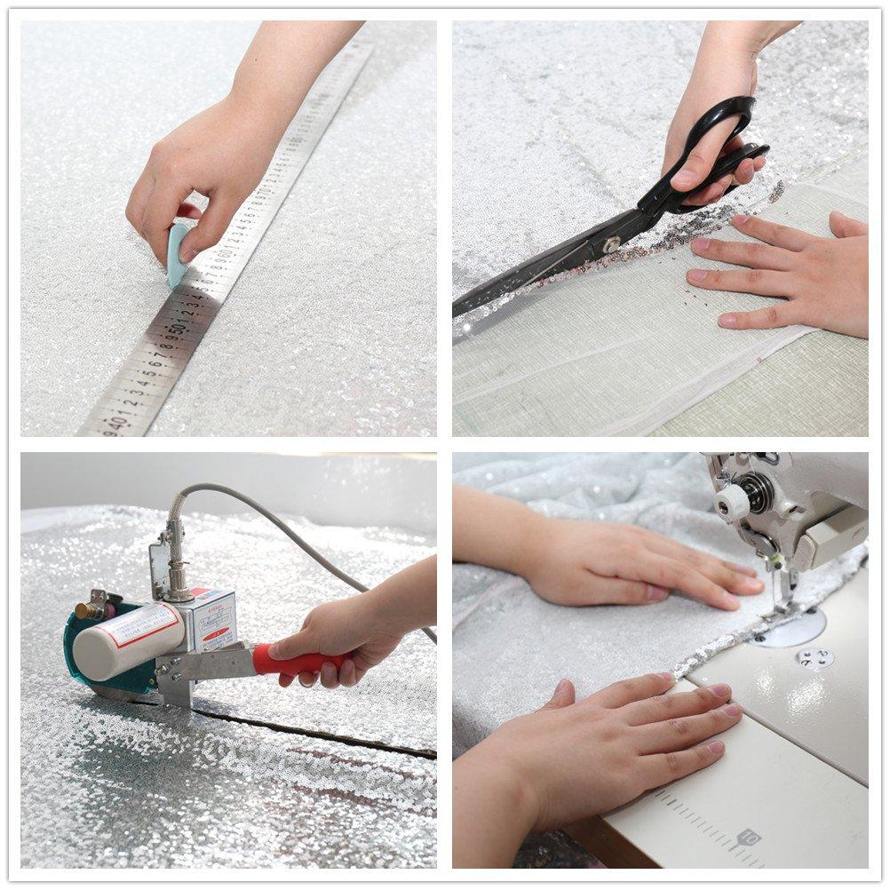 PartyDelight Sequin Tablecloth Red 48"x72"Sparkly Table Cloth Rectangular for Wedding Sweetheart Christmas