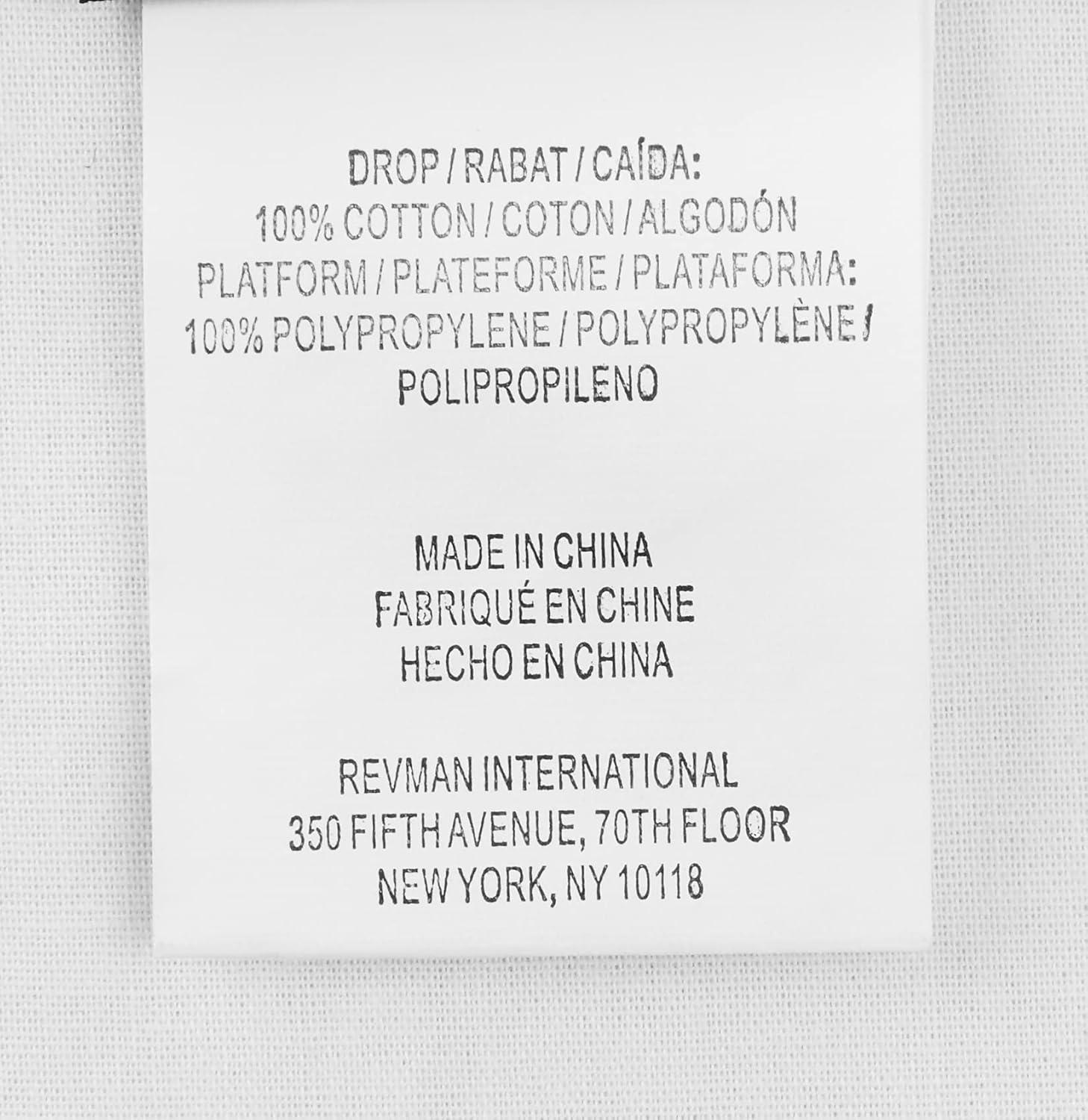 Nautica Solid Bedskirt 100% Cotton Fitted 15" Bed Skirt