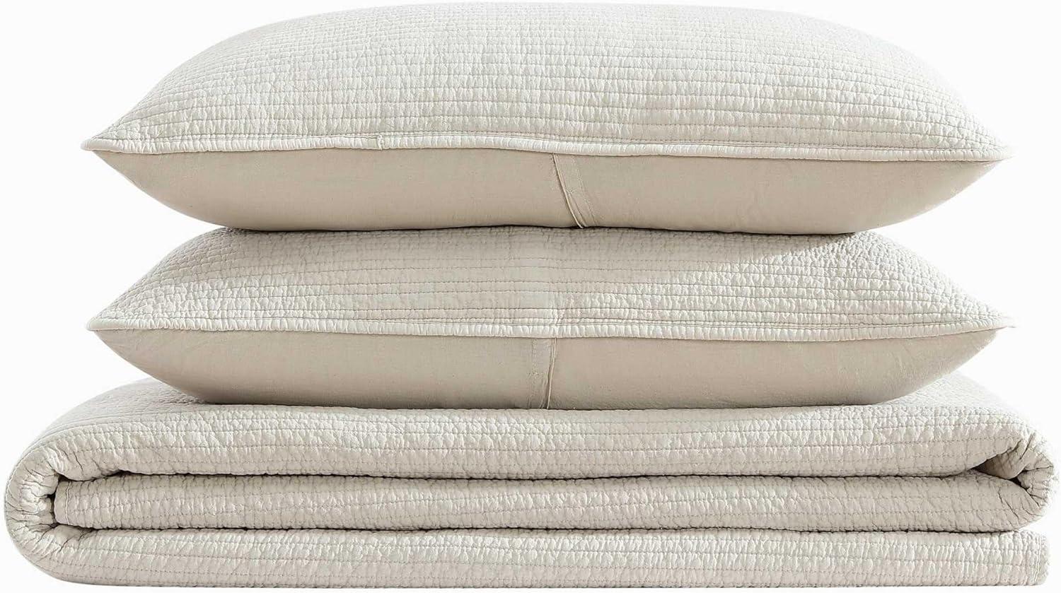Nautica Bayport Nautica Seashore Stitch Solid Cotton Quilt Set