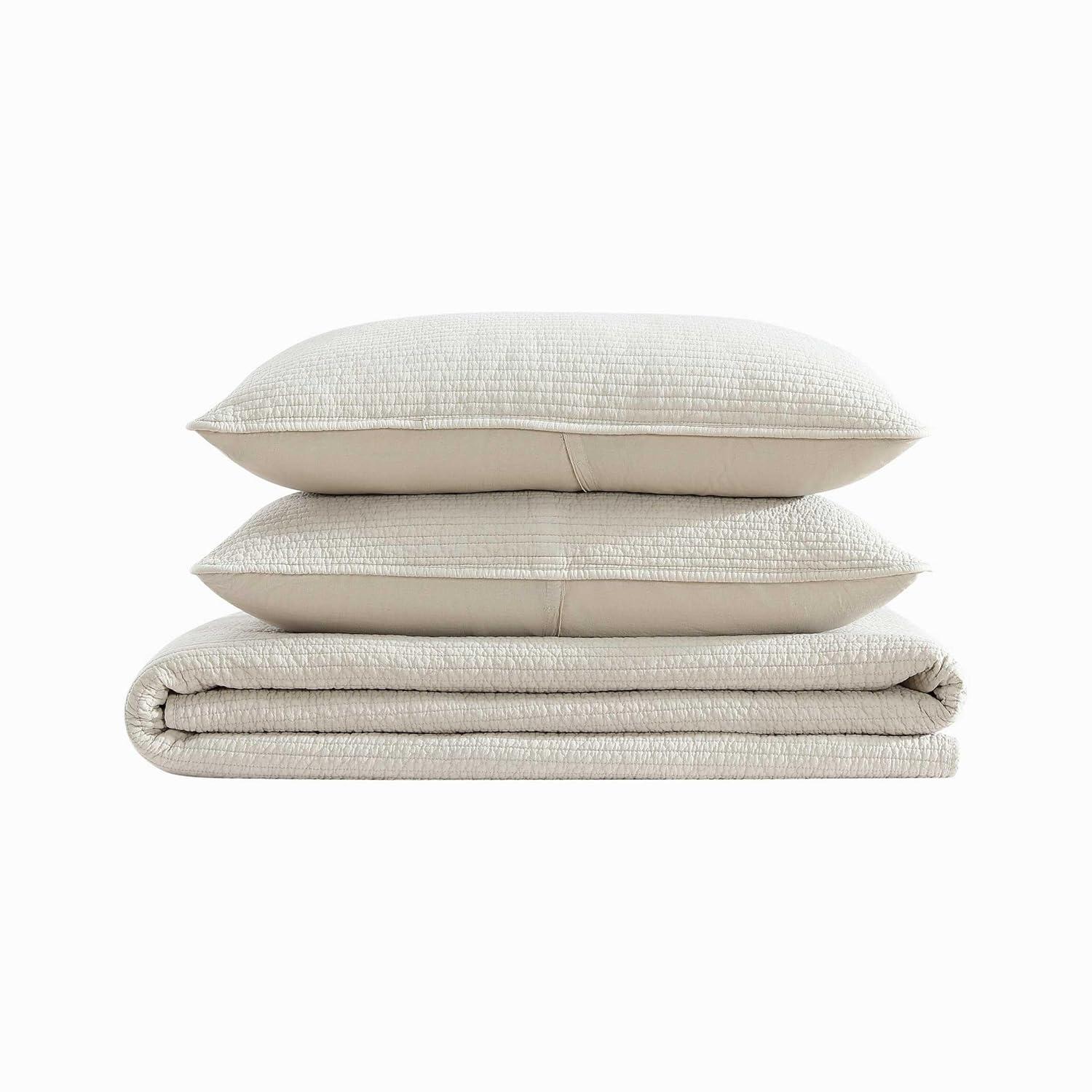 Nautica Bayport Nautica Seashore Stitch Solid Cotton Quilt Set