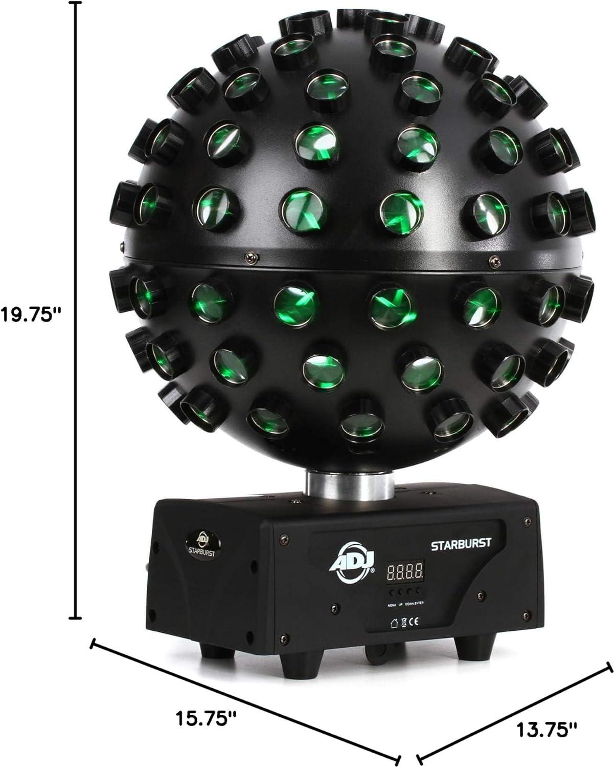 Black LED Disco Ball Light Fixture with Strobing Effect